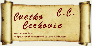 Cvetko Čerković vizit kartica